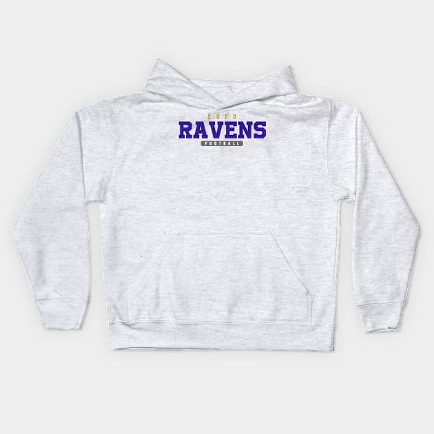 Ravens Football Team Kids Hoodie by igzine